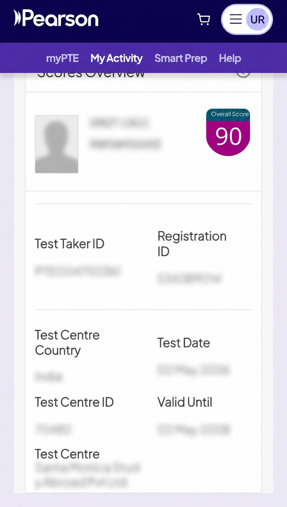 Student score card 1